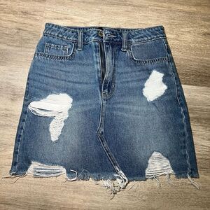 Ultra high-rise Hollister‎ distressed denim skirt size 3